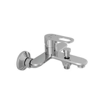 Milano Dito Bathtub Faucet with Handheld Shower Set, Chrome