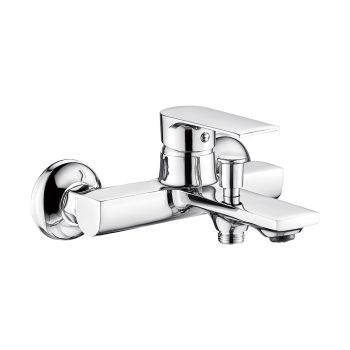 Milano Catch Wall-Mount Bathtub Faucet with Handheld Shower Set, Chrome