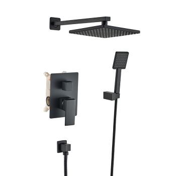 Milano Metro Plus 2-Way Concealed Shower System, Matte Black