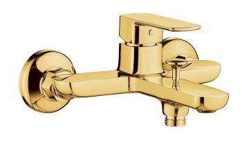 Milano Lord Bathtub Faucet with Handheld Shower Set, Matte Gold