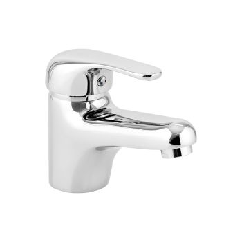 Milano Queen Bathroom Sink Faucet with Pop-Up Drain, Chrome