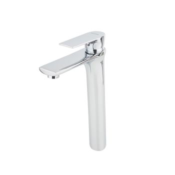 Milano Mora Tall Bathroom Vessel Sink Faucet, Single Handle, Chrome (Drain Not Included)