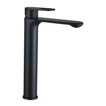 Milano Dito Tall Vessel Sink Faucet, Single Handle, Matte Black Finish