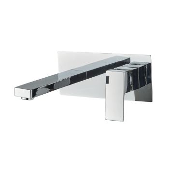 Milano Metro Wall-Mounted Bathroom Sink Faucet, Chrome