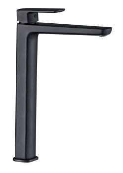 Milano Lord Tall Vessel Sink Faucet with Pop-Up Drain, Matte Black