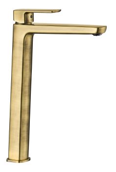 Milano Lord Tall Vessel Sink Faucet with Pop-Up Drain, Bronze Finish