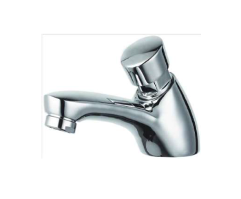 Milano Self-Closing Basin Tap, Push-Button, Chrome