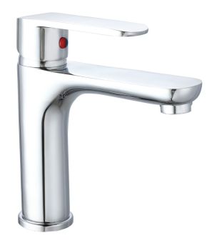 Milano Flash Bathroom Sink Faucet with Push-Open Drain, Chrome