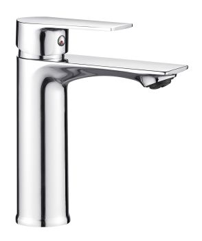 Milano Storm Bathroom Sink Faucet with Pop-Up Drain, Chrome