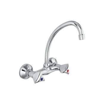 Milano Classic Wall-Mounted Kitchen Faucet, Chrome