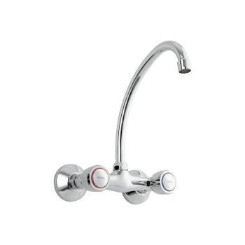Milano Crown Plus Wall-Mounted Kitchen Faucet, Chrome