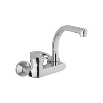 Milano Glory Wall-Mounted Single-Lever Kitchen Faucet, Chrome