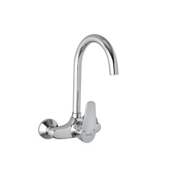 Milano Hira Wall-Mounted Single-Lever Faucet, Chrome