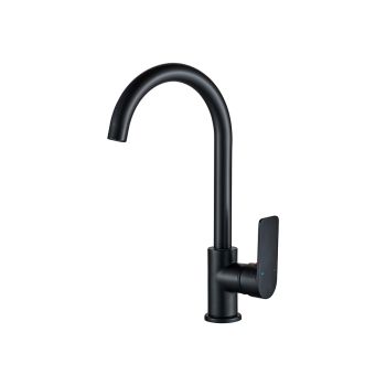 Milano Lemo Kitchen Faucet, Matte Black