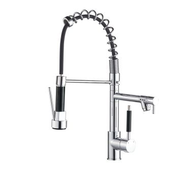 Milano Sam Pull-Down Spring Kitchen Faucet, 60cm Hose, Chrome