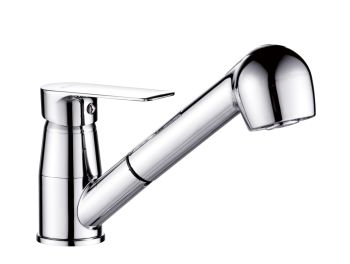 Milano Catch Pull-Out Kitchen Sink Faucet with Sprayer, Chrome