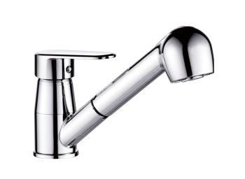 Milano Cary Pull-Out Kitchen Sink Faucet with Sprayer, Single Handle, Chrome
