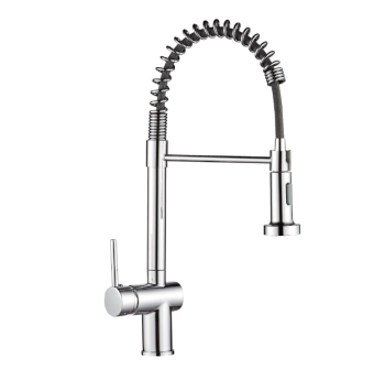 Milano Luke Pull-Down Spring Kitchen Faucet, Commercial Style, Chrome