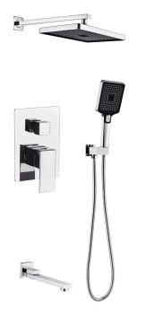 Milano Metro Plus 3-Way Concealed Shower System, Chrome