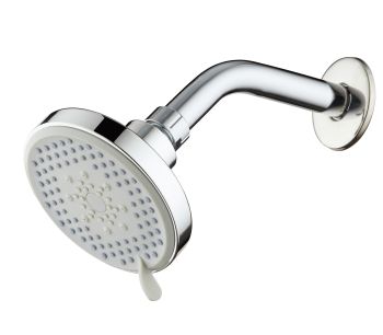 Milano Wade 4-Inch Square Rainfall Shower Head with Arm, Chrome