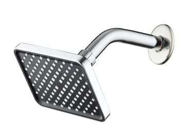Milano Lucas 4-Inch Rainfall Shower Head with Arm, Chrome