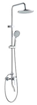 Milano Eco Rio Complete Shower System with Mixer, Chrome