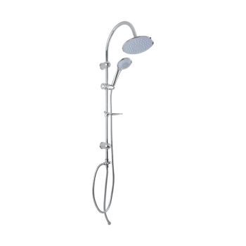 Milano Luxury Round Shower Column System with Rainfall Head, Chrome