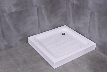 Milano Square Shower Tray with Front Panel, 90x90cm, White