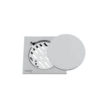 Milano 6x6 Inch 3-Piece Floor Drain with Strainer, 304 Stainless Steel