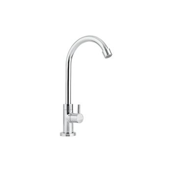 Milano Kaz Deck-Mounted Kitchen Tap, Cold Water Only, Stainless Steel