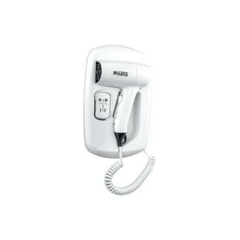 Milano Wall-Mounted Hotel-Style Hair Dryer, White