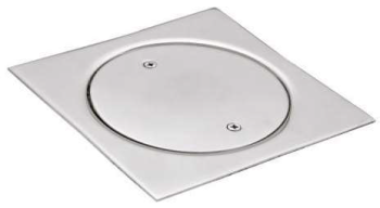 Milano 15x15cm Floor Drain with Removable Cleanout Trap, Chrome Finish