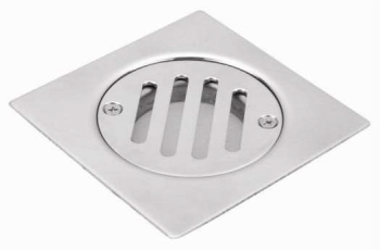 Milano 10x10cm Balcony Floor Drain with Grate, Stainless Steel