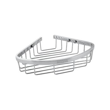 Milano Dora Single-Tier Stainless Steel Corner Shower Caddy Shelf