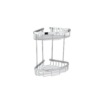 Milano Dora 2-Tier Stainless Steel Corner Shower Caddy Shelf