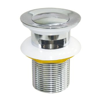 Milano Solid Brass Pop-Up Drain for Sinks Without Overflow, 1-1/4 Inch