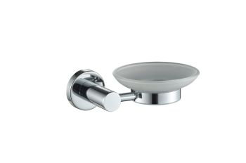 Milano Kika Wall-Mounted Soap Dish with Holder, Chrome Finish