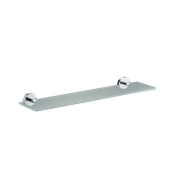Milano Kika Bathroom Glass Shelf with 304 Stainless Steel Rail, Frosted Glass