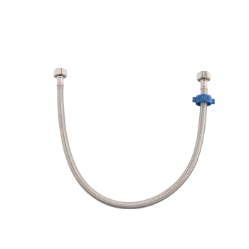 Milano Stainless Steel Braided Faucet Connector Hose, 60cm, 1/2" F x 1/2" F (Includes Spanner)