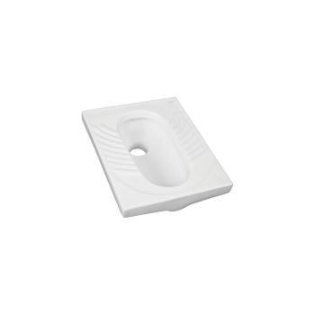 Milano Squat Toilet Pan, Ceramic, White