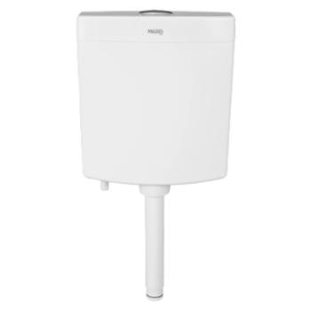 Milano Exposed Wall-Hung Toilet Flush Tank, White