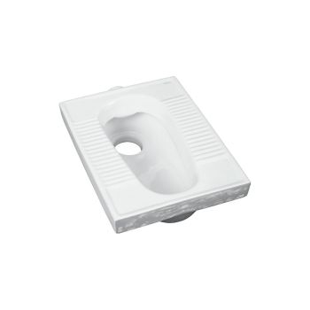 Milano Ceramic Squat Toilet Pan, 48x37cm, White