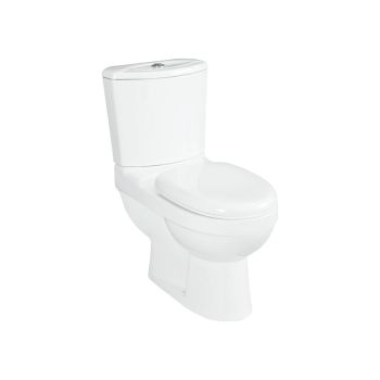 Milano Eco Two-Piece Toilet, S-Trap Outlet, White