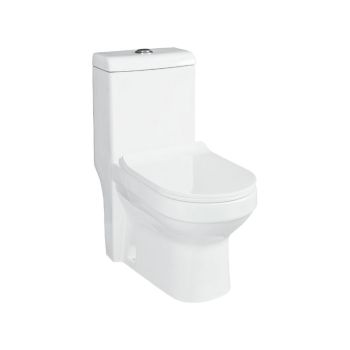 Milano Two-Piece Toilet, P-Trap 180mm, White