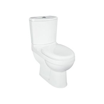 Milano Eco Two-Piece Toilet, P-Trap Outlet, White