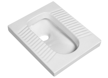 Milano Ceramic Squat Toilet Pan, 53x42cm, White