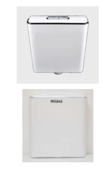 Milano Nano Slim Profile Exposed Flush Tank for Toilets, White