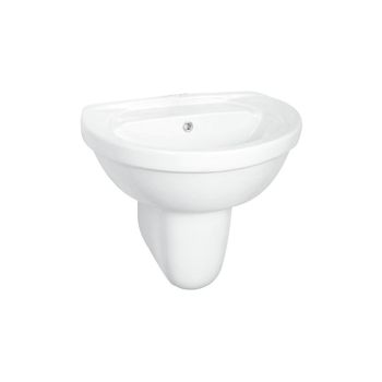 Milano Wall-Hung Bathroom Sink, Model B16B, White Ceramic