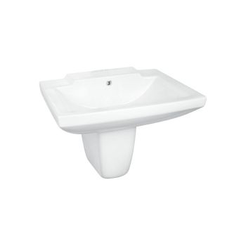 Milano Wall-Hung Bathroom Sink, White Ceramic, Model 469A