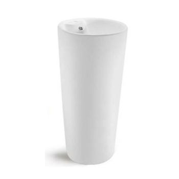 Milano Freestanding Pedestal Sink, 40x40cm, One-Piece Ceramic, White